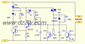 实用电话防盗报警器电路电路图