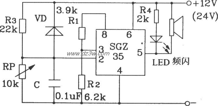 由SGZ35时间控制集成电路电路图