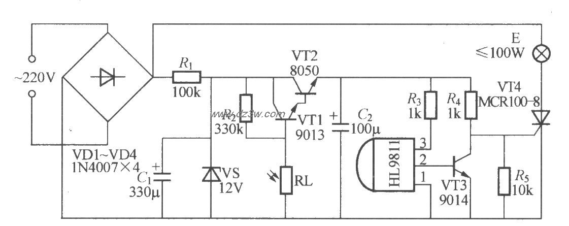 路障闪烁告警电路(3)(HL电路图