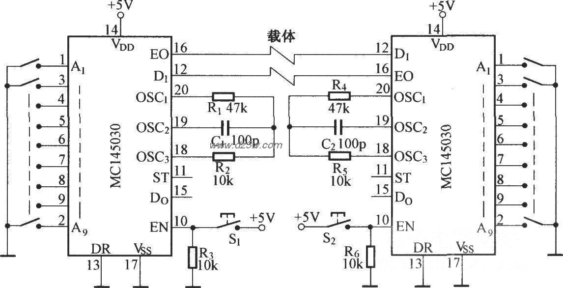 由MCl45030组成的双工通电路图