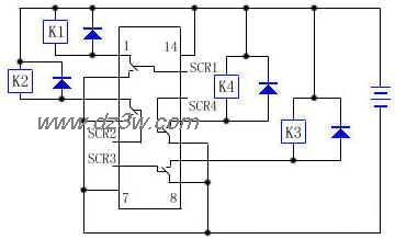 模拟开关CD4066直接驱动电路图