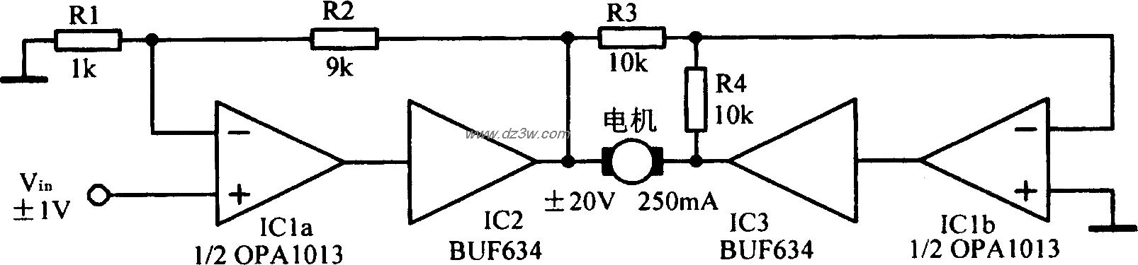 桥式马达驱动电路电路图