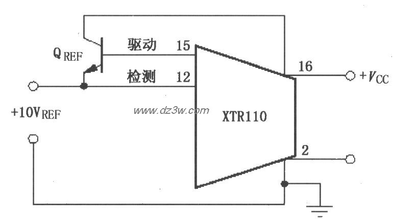 XTR110扩大驱动电流电路电路图