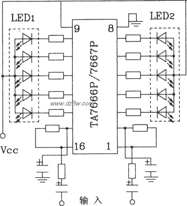 HA7666P／TA7667P构成两电路图