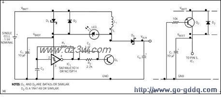 超低电压供电的LED驱动电电路图