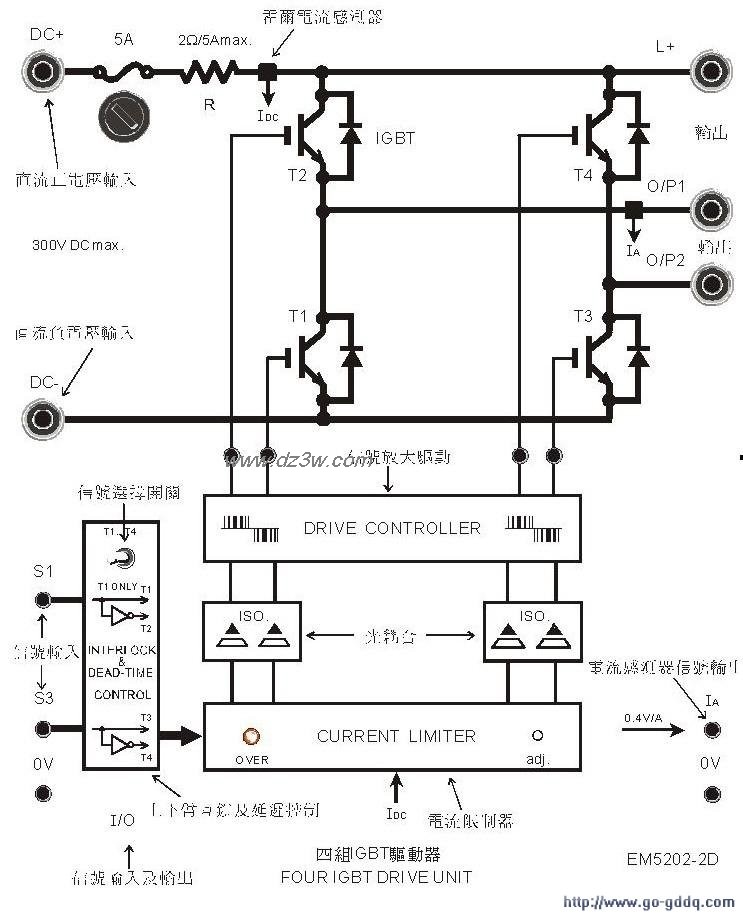 四组IGBT驱动器EM5202-2电路图