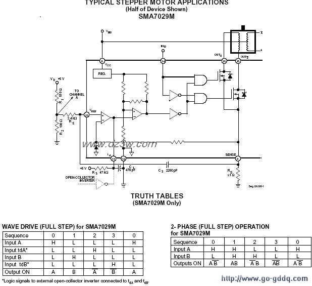 SMA7029构成的步进电机驱电路图