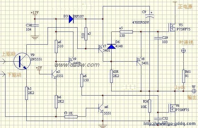 电动车无刷电机控制器驱电路图