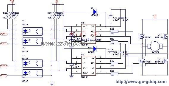 用IRFP250功率管的H桥式电路图