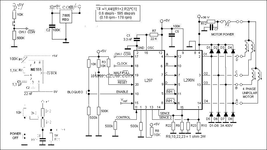 两相/四相(L297 L298)步电路图