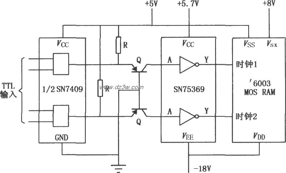 SN75369双MOS驱动器电路图