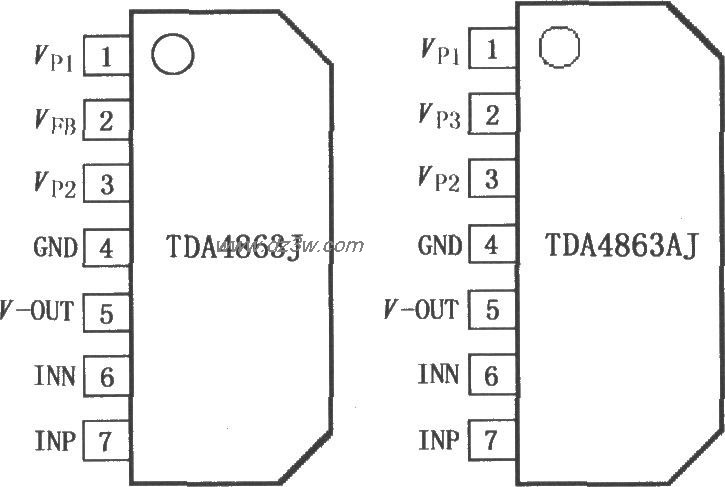 垂直偏转放大器TDA4863J电路图