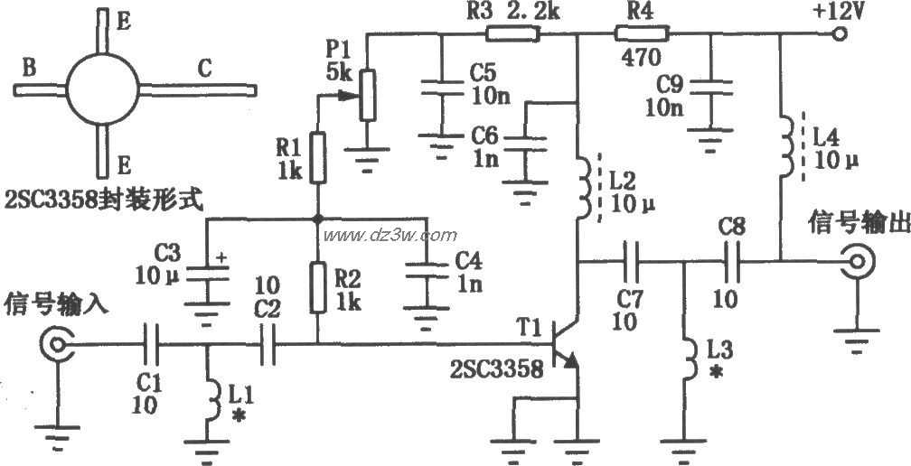 UHF放大电路电路图