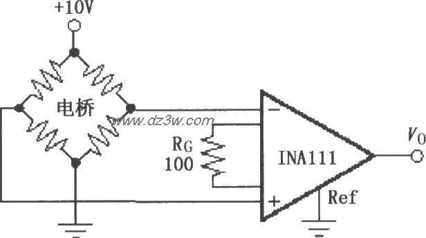 INA111电桥传感器放大电电路图