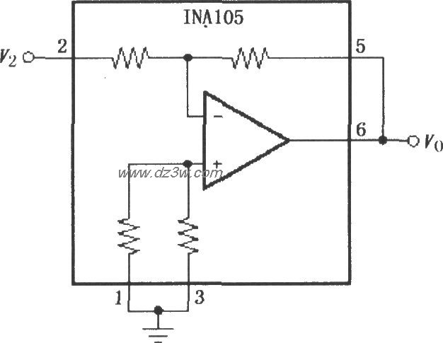 精密单位增益反相放大电电路图