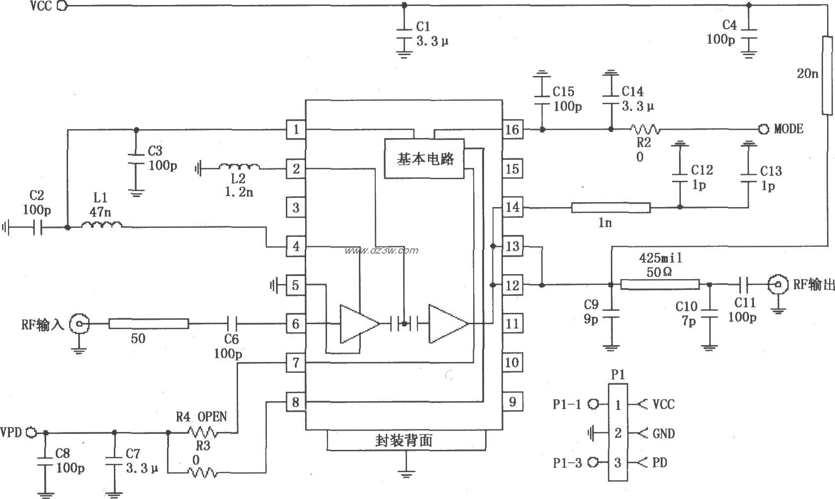 由RF2152构成的824～849电路图