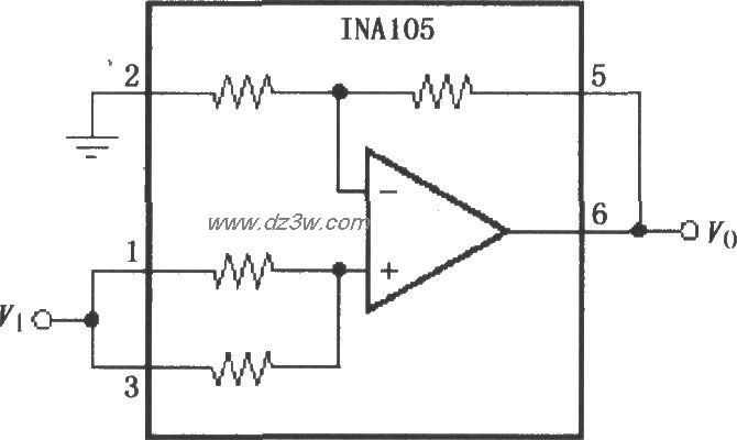 增益为2的精密放大电路(电路图
