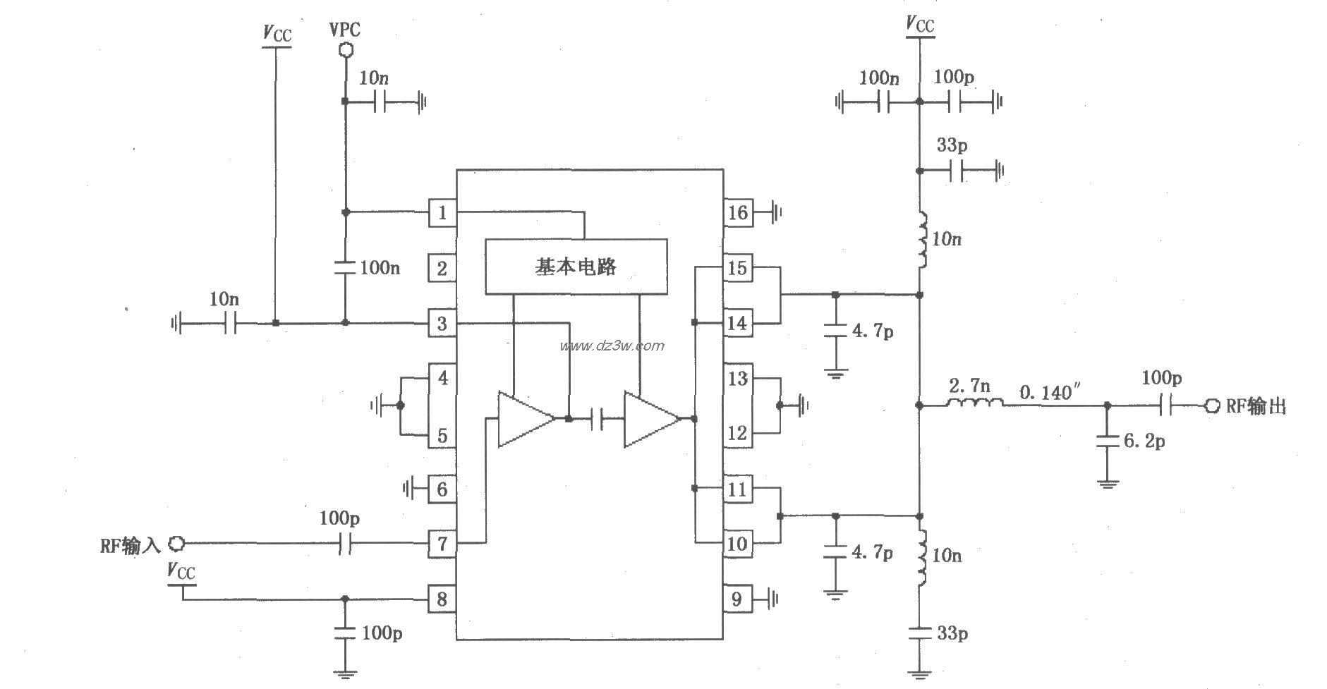 RF2131在4.0～4.8V电源供电路图