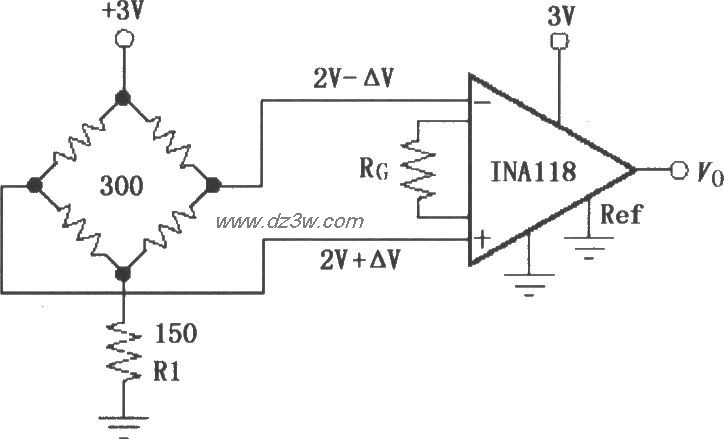 由INA118构成的单电源供电路图