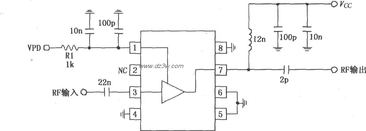由RF2347构成的880MHz低电路图