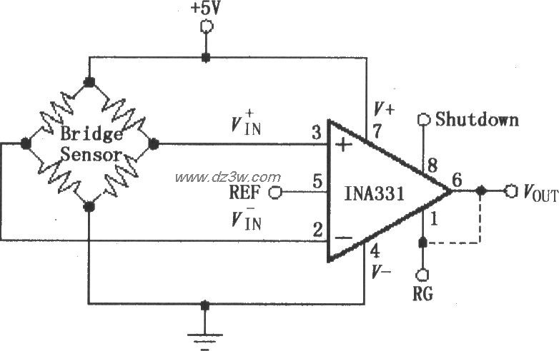 由INA331／332构成的电阻电路图