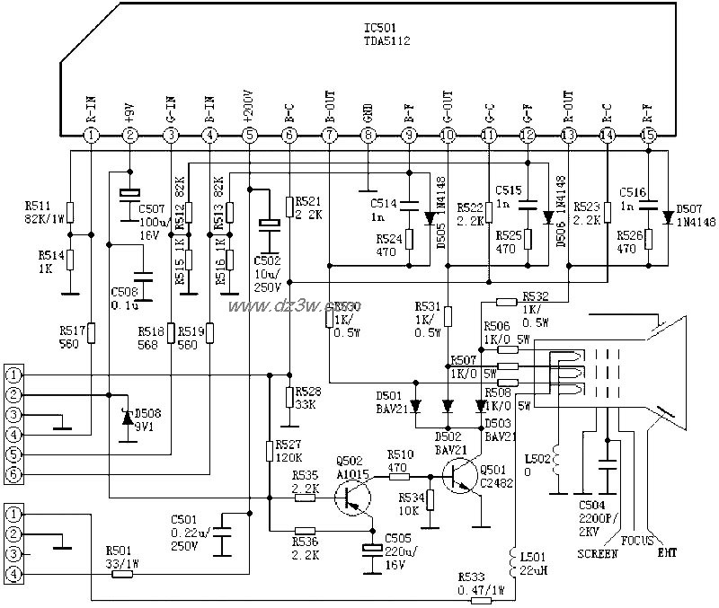 视放电路：TDA5112电路图