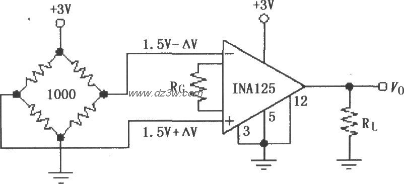由INA125构成的单电源电电路图