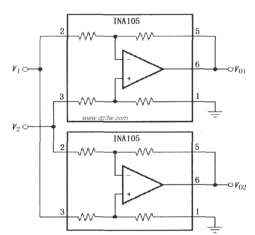 具有差动输出的差分放大电路图