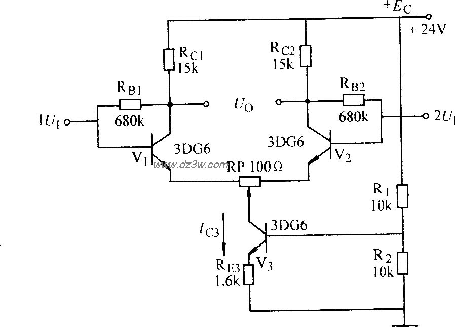 深电流负反馈差动放大器电路图