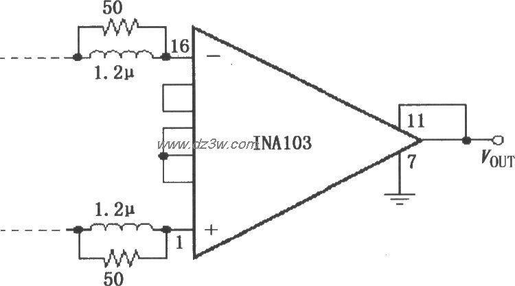 INA103构成的使放大器稳电路图