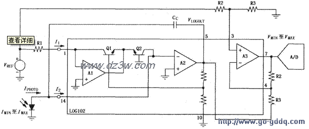 用对数放大器Log102构成电路图