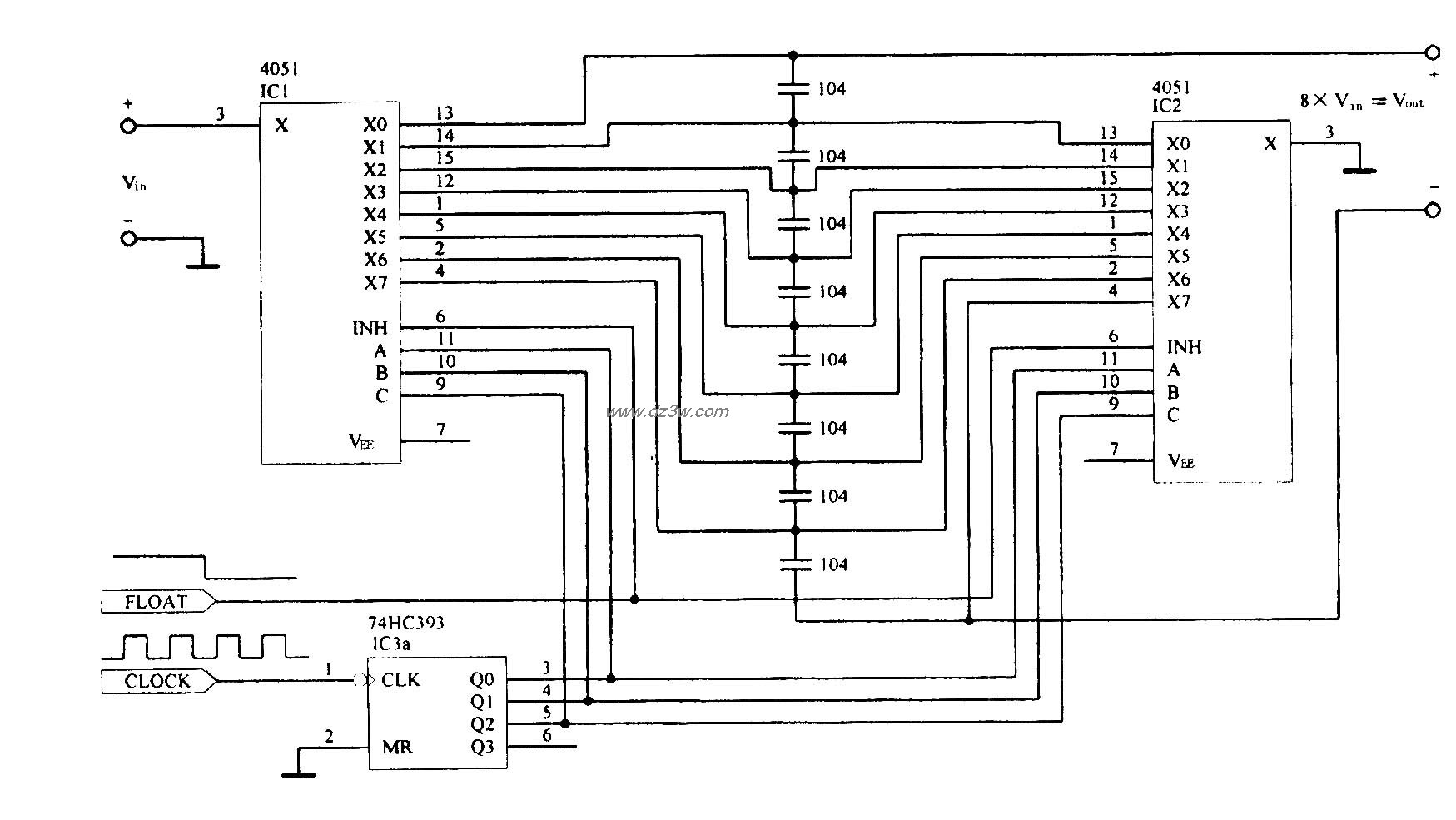 数字电路组成的放大电路电路图