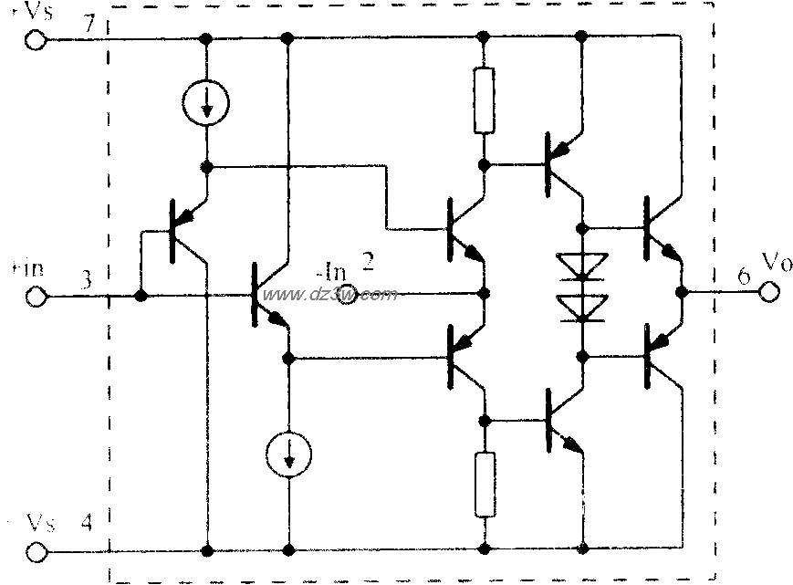 高速电流反馈运算放大电电路图