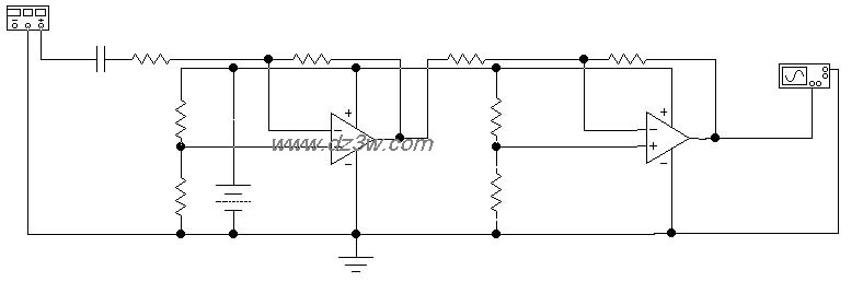 单电源1000倍放大电路电路图