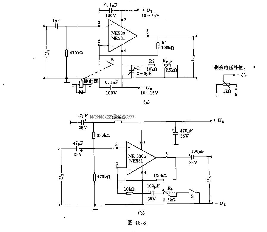 宽带运算放大器电路电路图