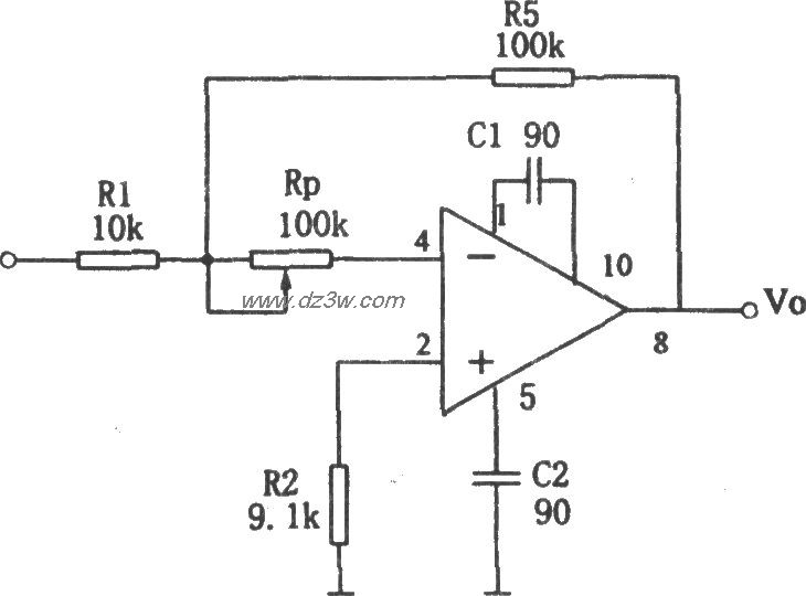带偏流补偿的宽带放大电电路图