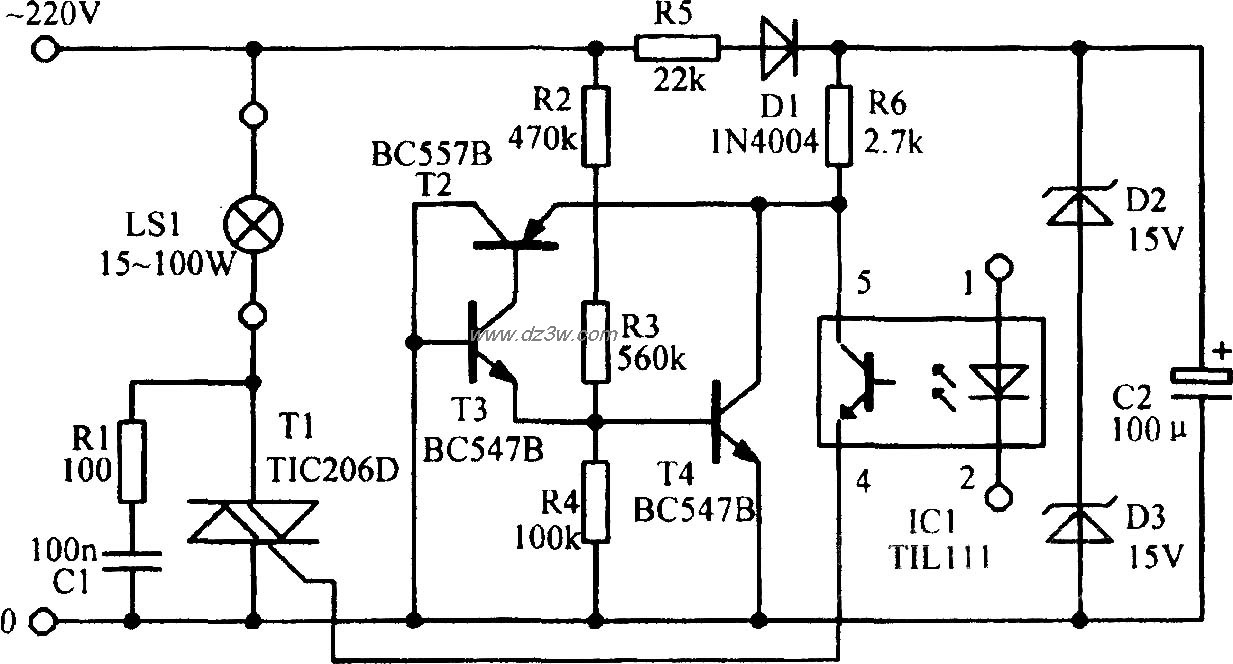 LED信号放大电路电路图