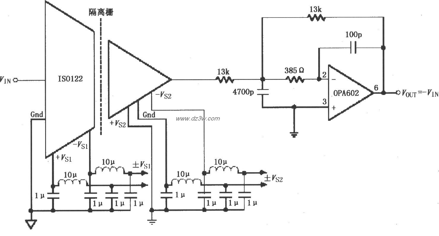 由ISO122／124构成的π型电路图