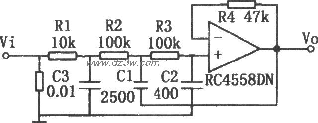 每倍频程衰减-18dB的有源电路图
