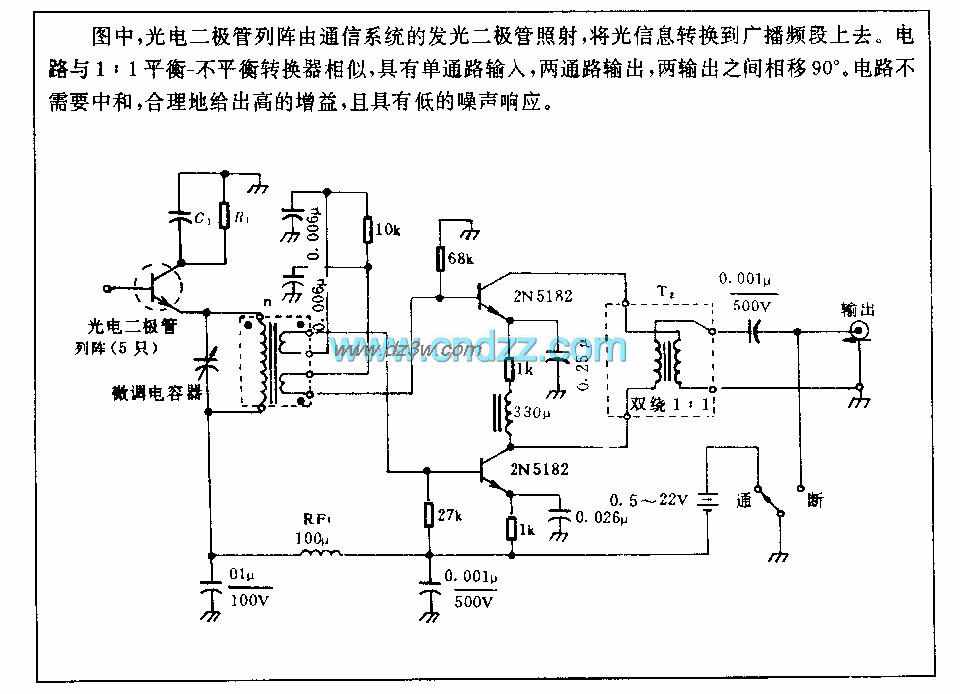 发光二极管用的积分(正交电路图