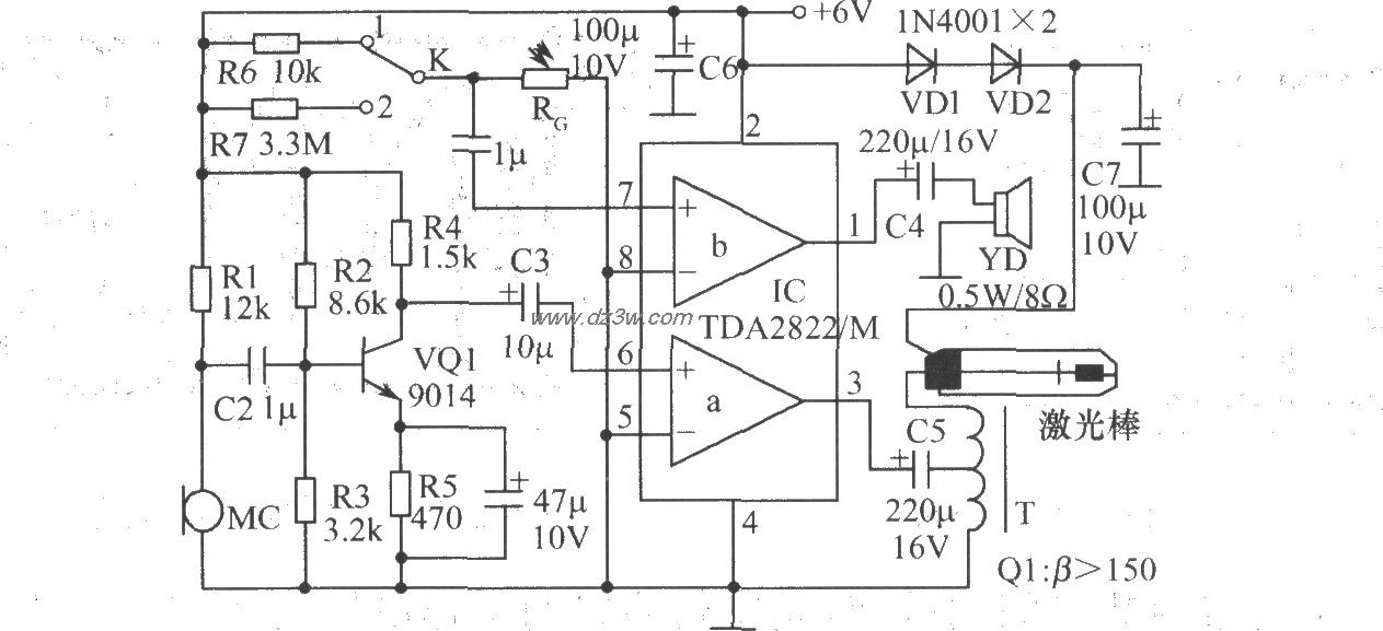 激光电话电路原理图电路图