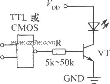 数字电路控制闪烁发光二电路图