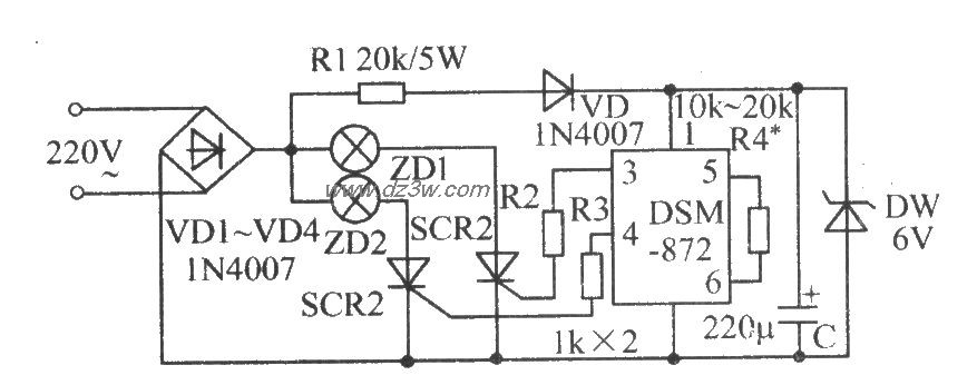 DSM-872典型应用电路(2)电路图