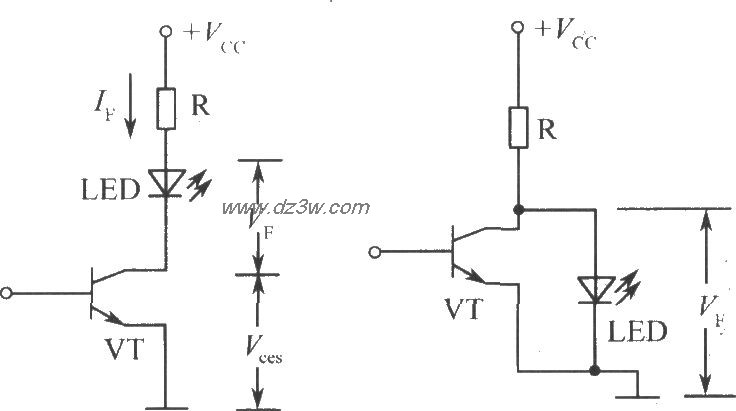 利用三极管的直流LED驱动电路图