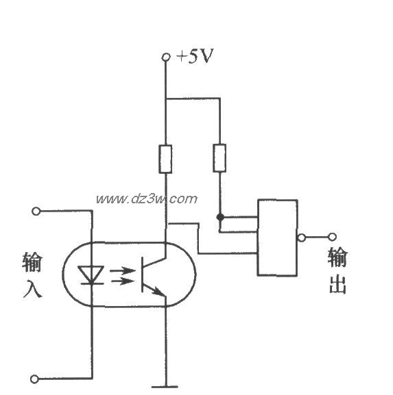 光电耦合器组成的施密特电路图