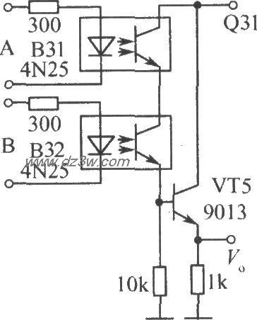 光电耦合器组成的“与门电路图