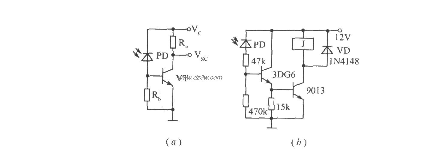 光敏二极管的基本应用电电路图