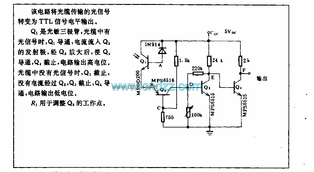 20kbit光缆接收电路电路图