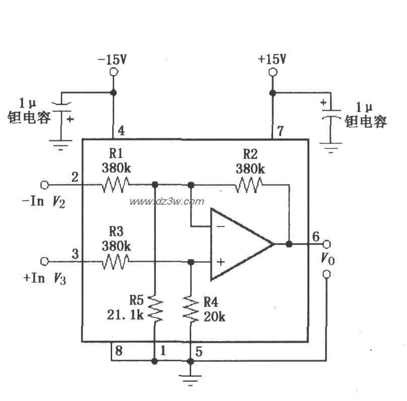 INA117基本电源和信号连电路图