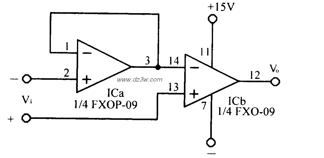 零漂移运算放大电路电路图
